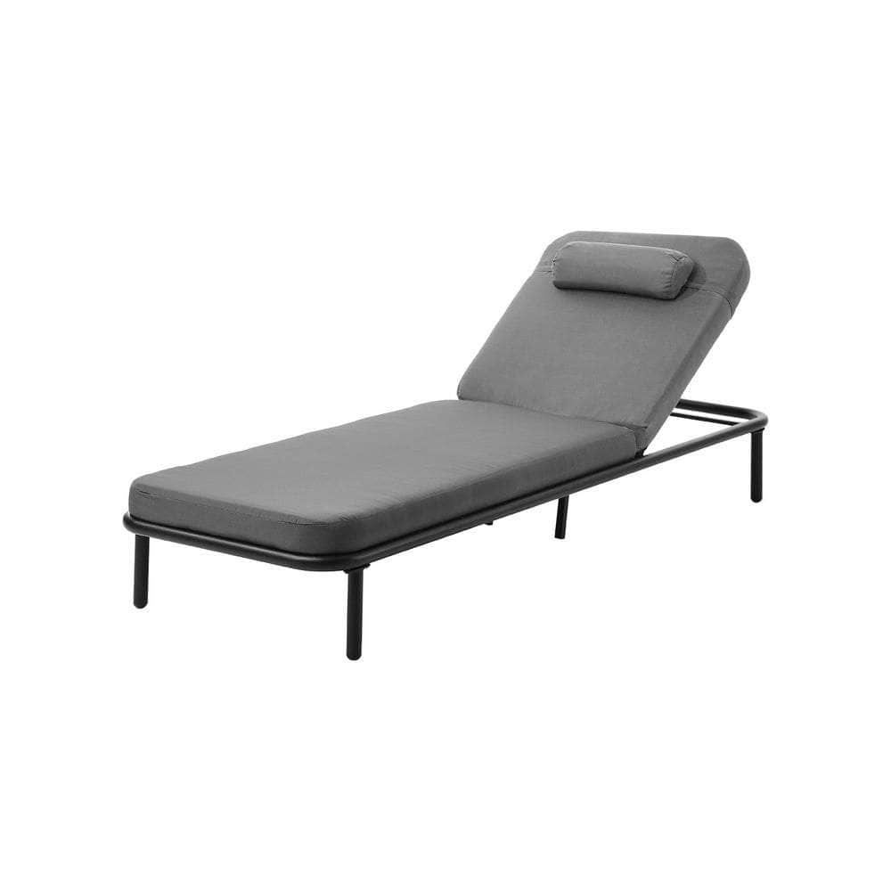 Sun Lounge Outdoor Patio Furniture Setting Beige&Grey
