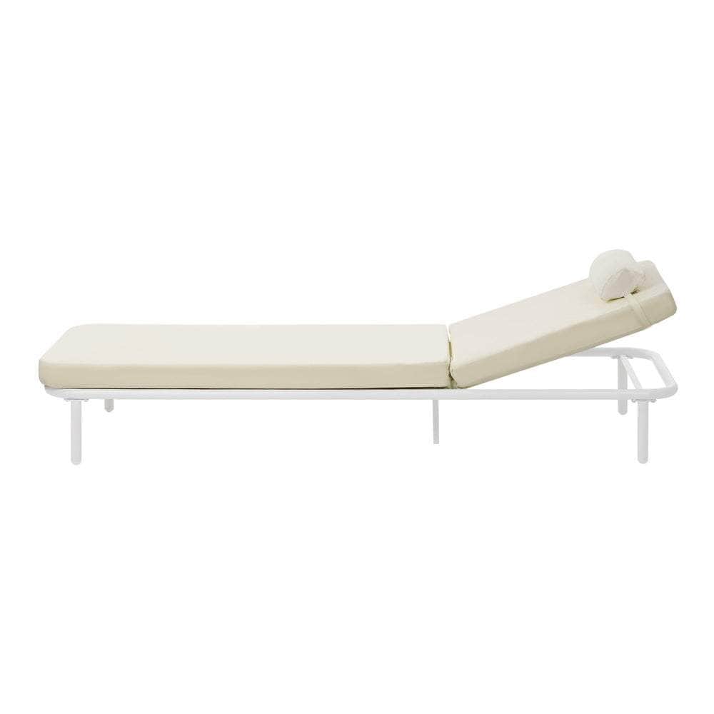 Sun Lounge Outdoor Patio Furniture Setting Beige&Grey