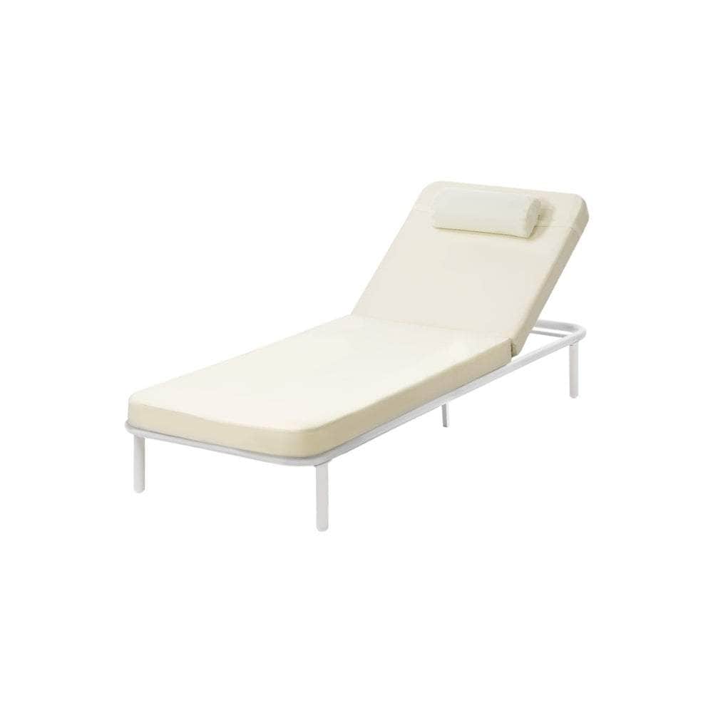 Sun Lounge Outdoor Patio Furniture Setting Beige&Grey