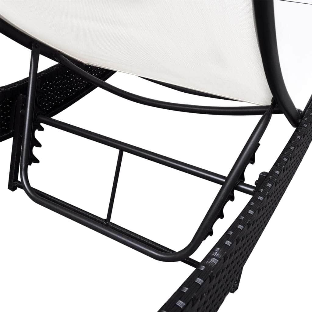 Sun Lounger Poly Rattan Black - Simple deals