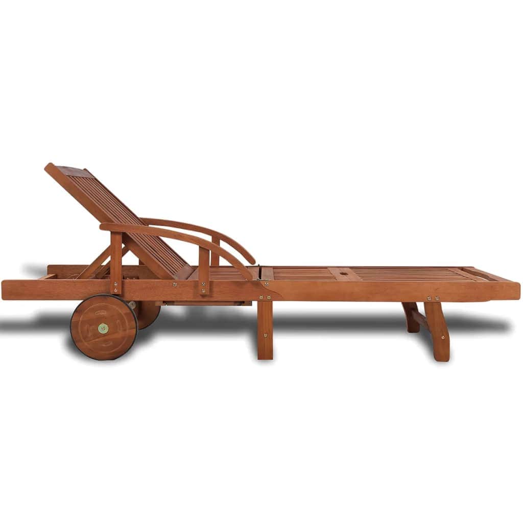 Sun Lounger Solid Acacia Wood - Simple deals
