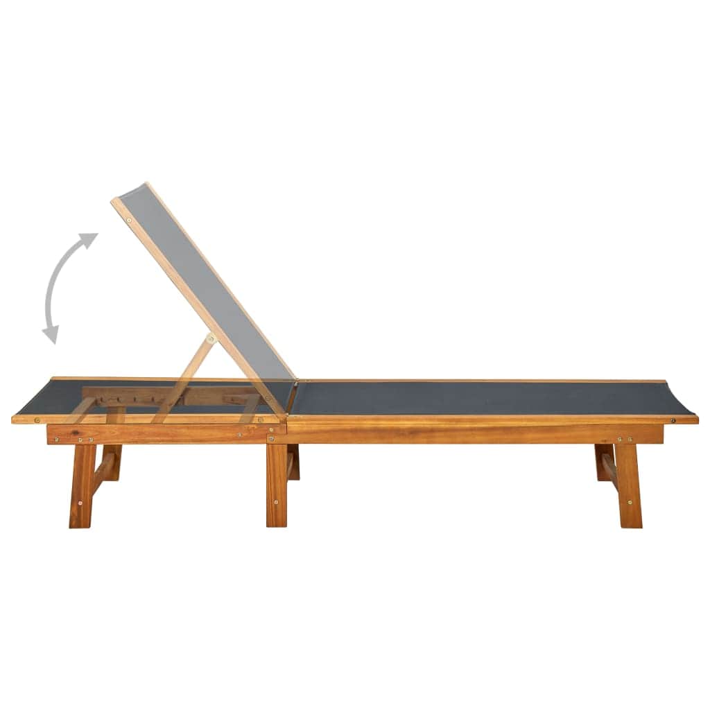 Sun Lounger Solid Acacia Wood - Simple deals