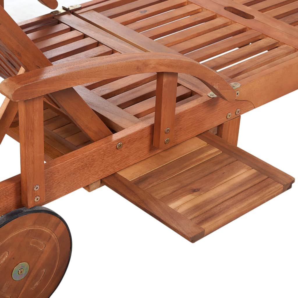 Sun Lounger Solid Acacia Wood - Simple deals