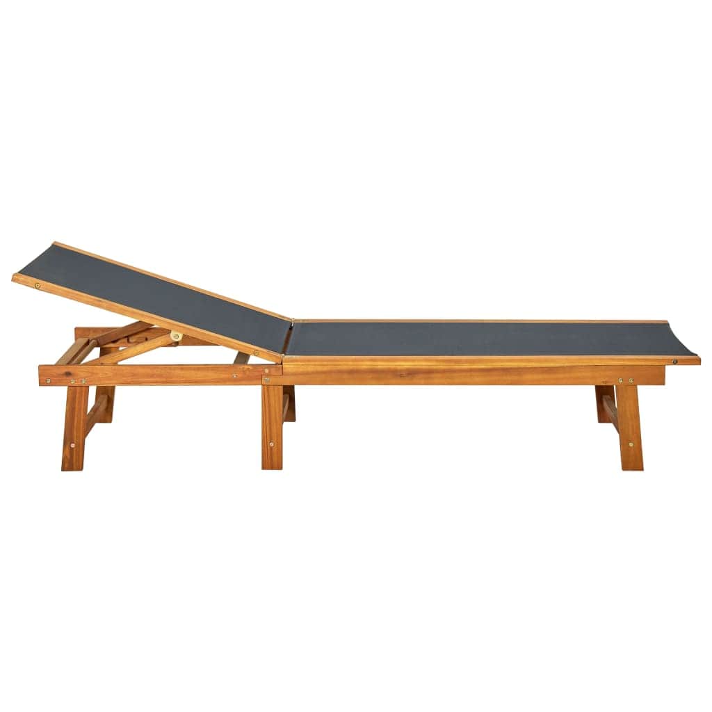 Sun Lounger Solid Acacia Wood - Simple deals