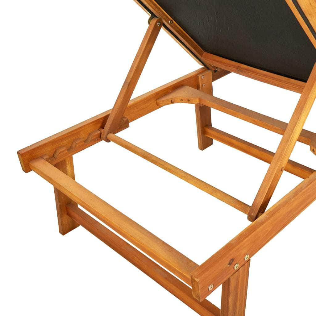 Sun Lounger Solid Acacia Wood - Simple deals