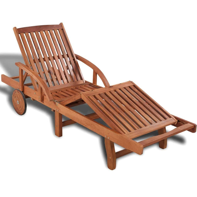 Sun Lounger Solid Acacia Wood - Simple deals