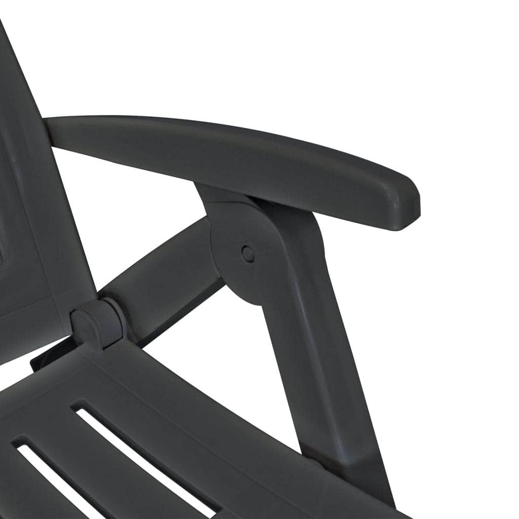 Sun Lounger with Footrest Plastic Anthracite - Simple deals