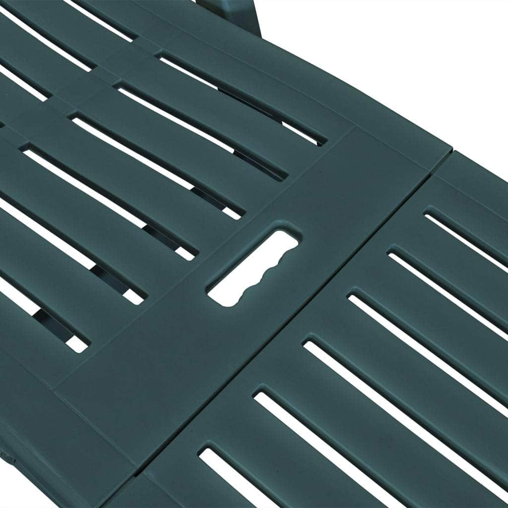 Sun Lounger with Footrest Plastic Green - Simple deals