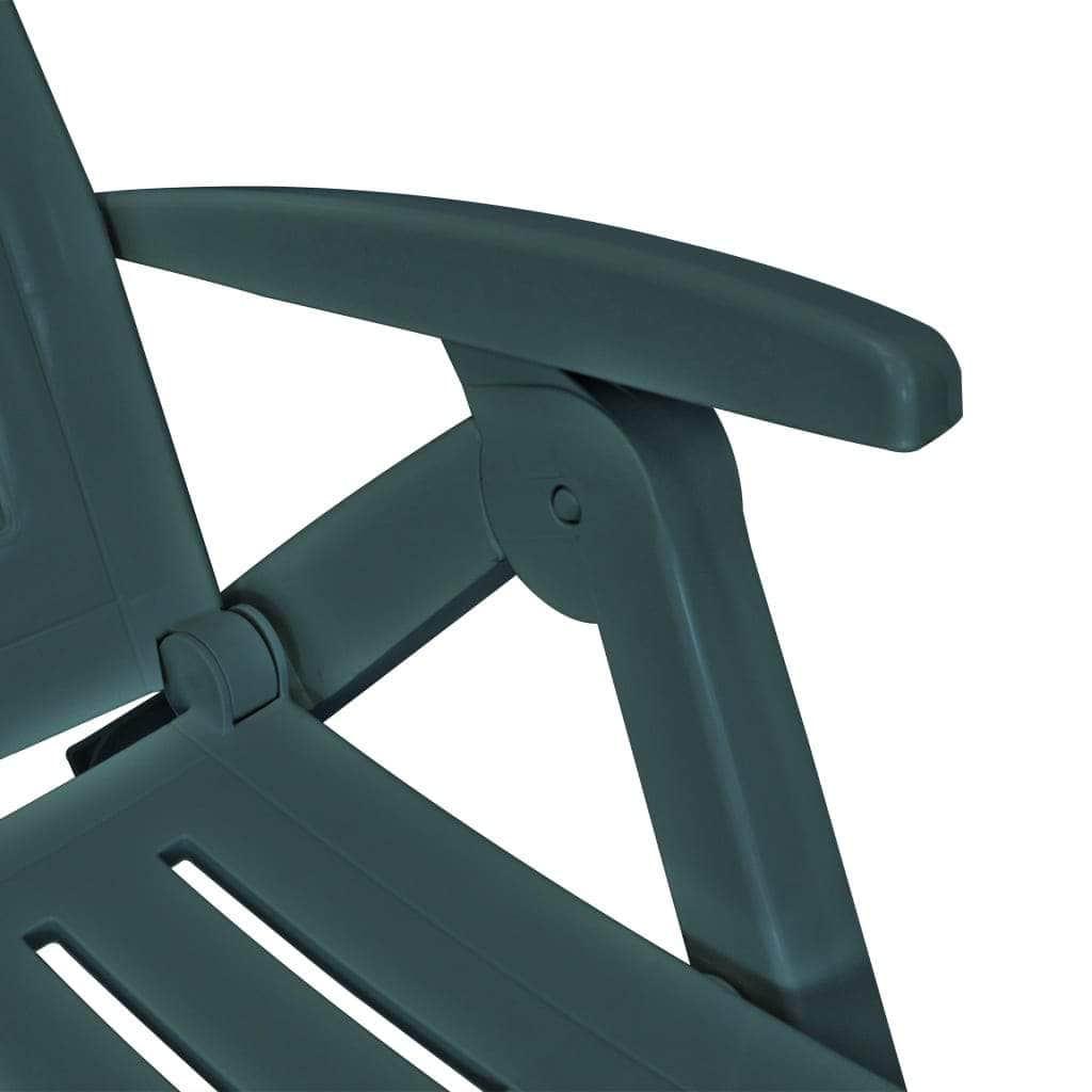 Sun Lounger with Footrest Plastic Green - Simple deals