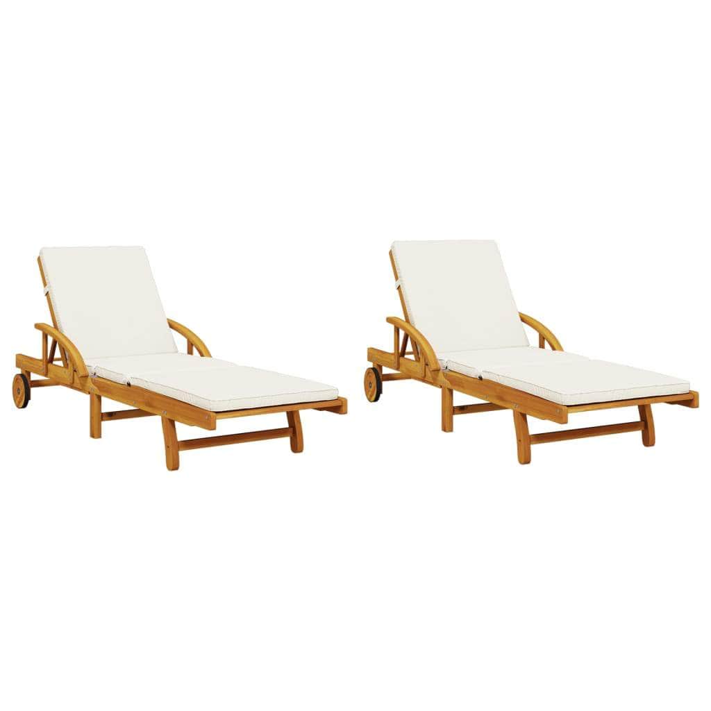 Sun Loungers 2 pcs with Table