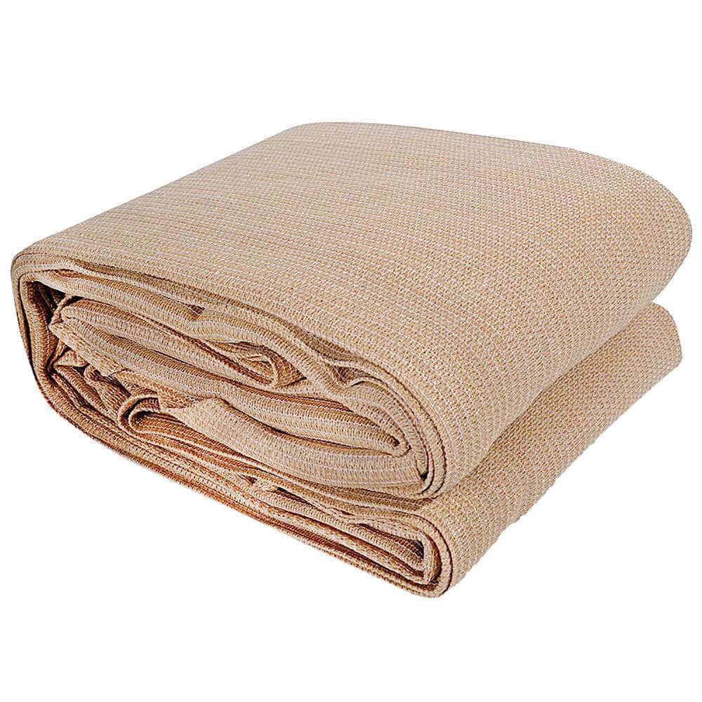 Sun Shade Sail Cloth Shadecloth Rectangle Canopy Sand 280Gsm 2X4M