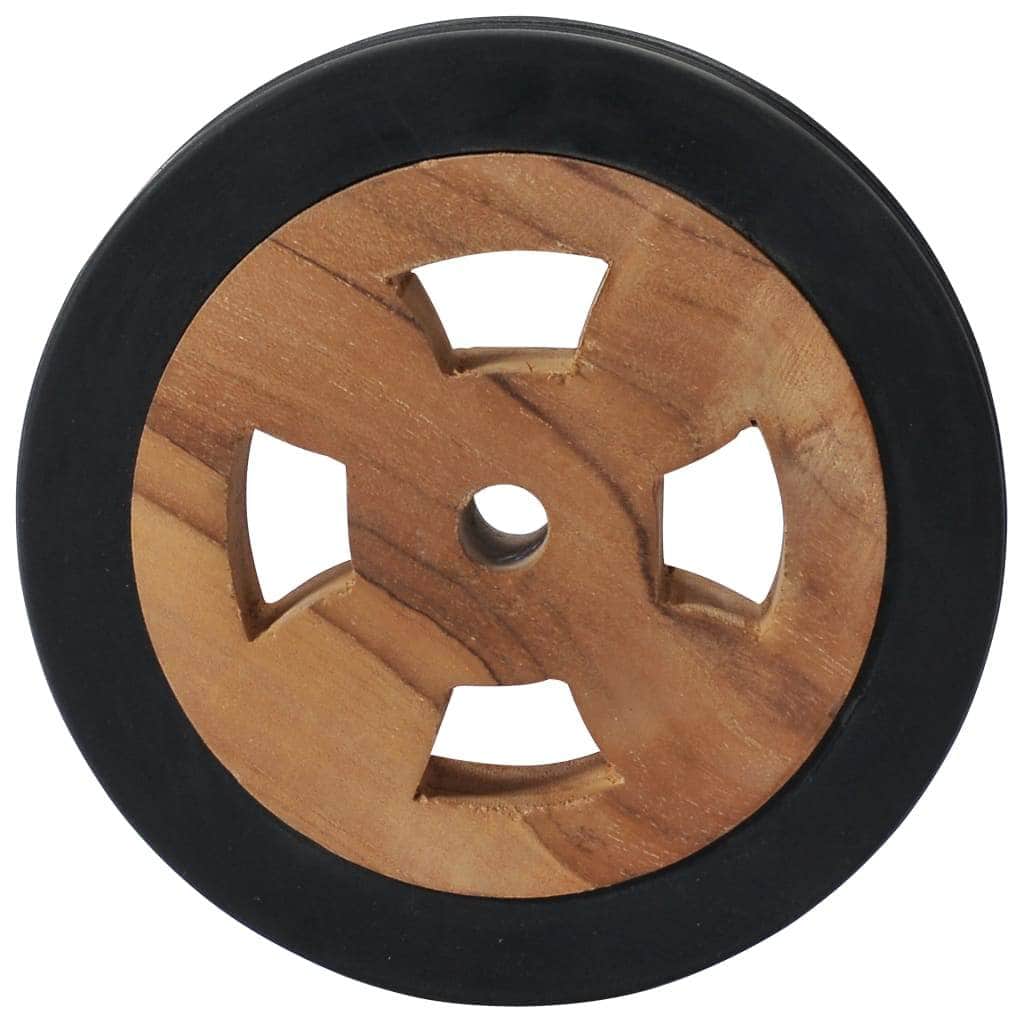 2 Pcs - Sunlounger Spare Wheels 2 pcs Solid Teak Wood
