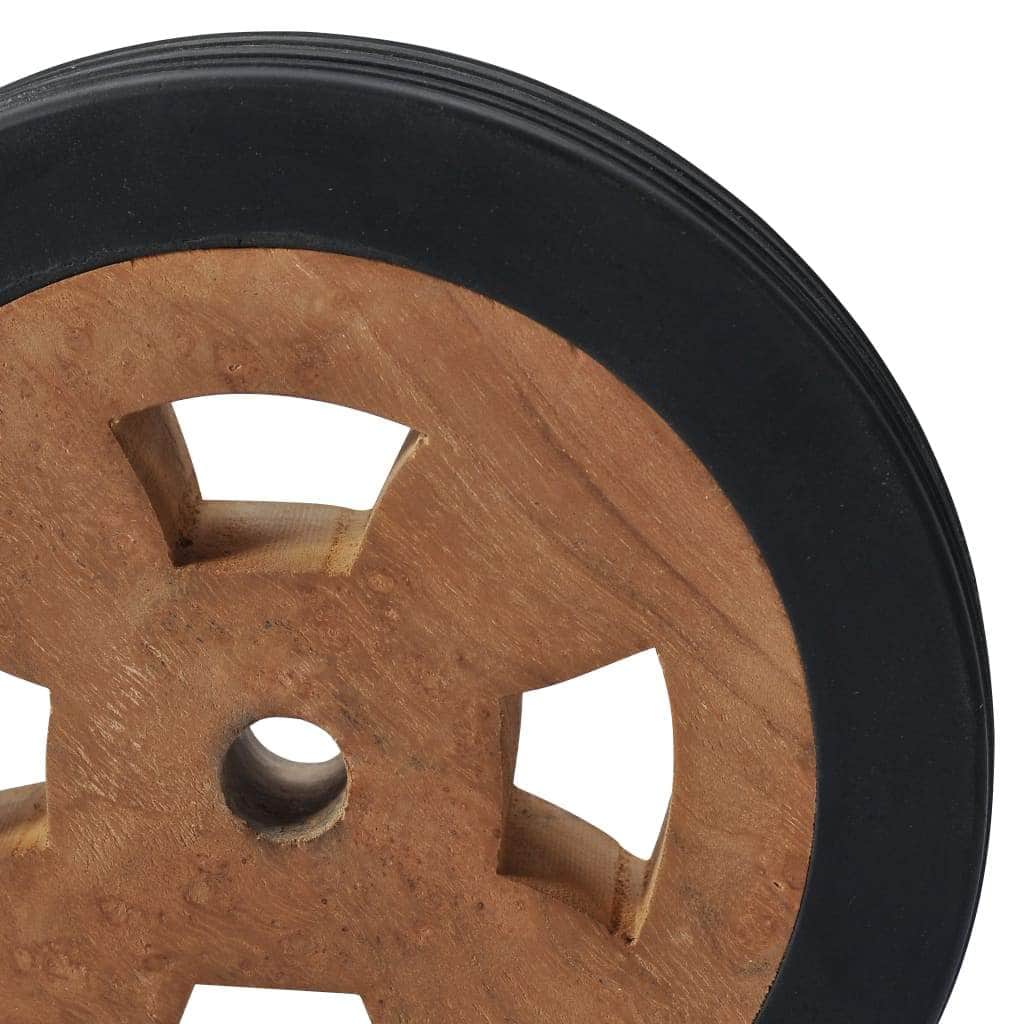 Sunlounger Spare Wheels 2 pcs Solid Teak Wood | Wood finish