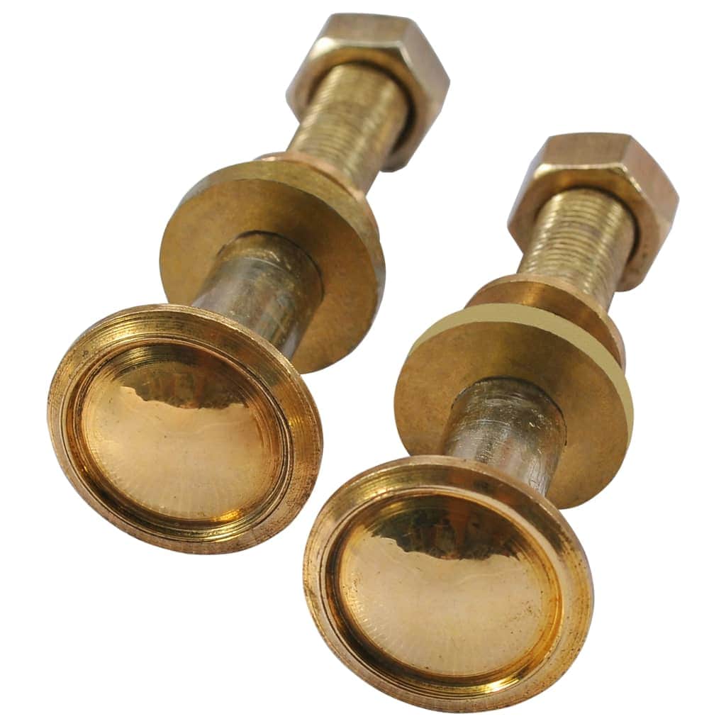 Wood finish - Sunlounger Spare Wheels 2 pcs Solid Teak Wood