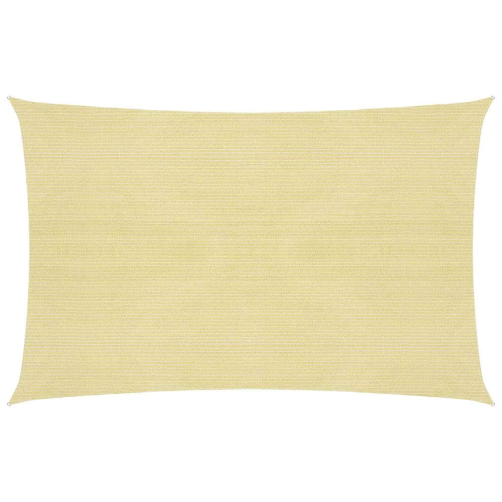 Sunshade Sail HDPE Rectangular Beige - Simple deals