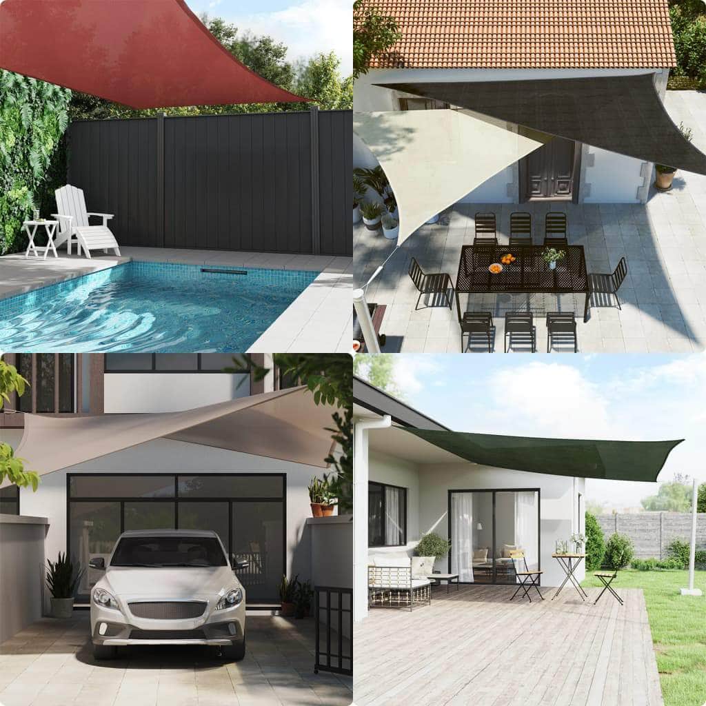 Sunshade Sail HDPE Square Beige - Simple deals
