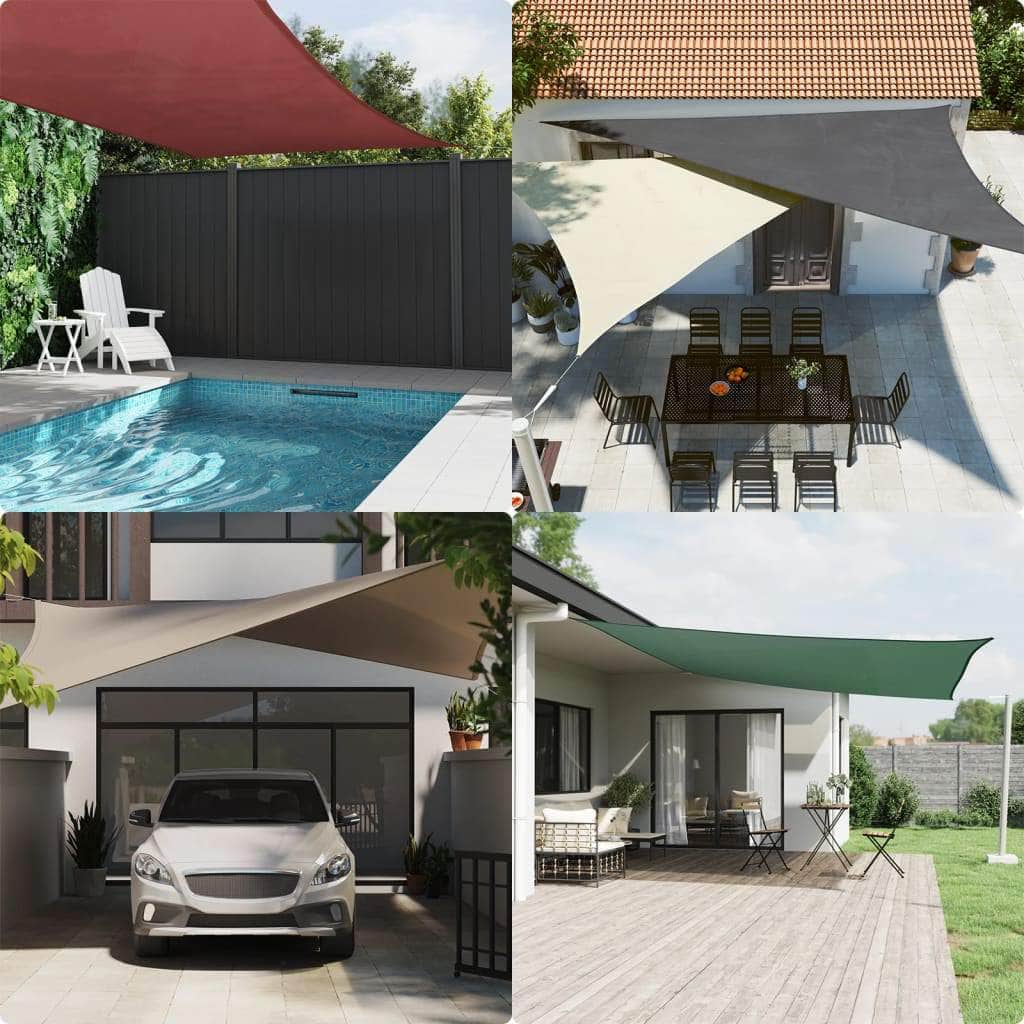 Sunshade Sail Oxford Fabric Square Cream - Simple deals