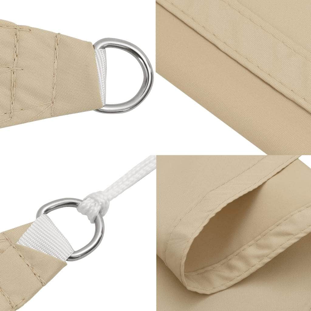 Sunshade Sail Oxford Fabric Triangular - Beige - Simple deals