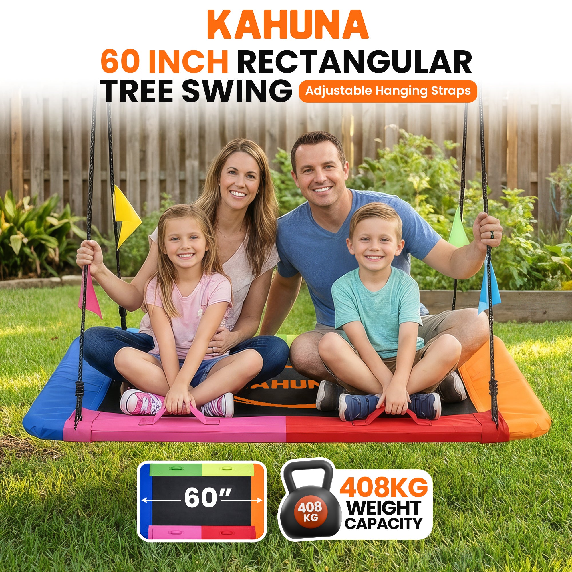 60 Inch Rectangle Tree Swing Foam Padded | Simpledeals