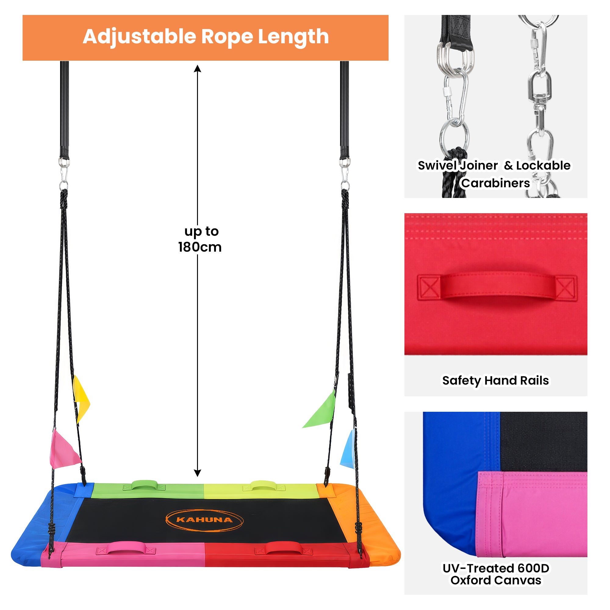 60 Inch Rectangle Tree Swing Foam Padded | Simpledeals