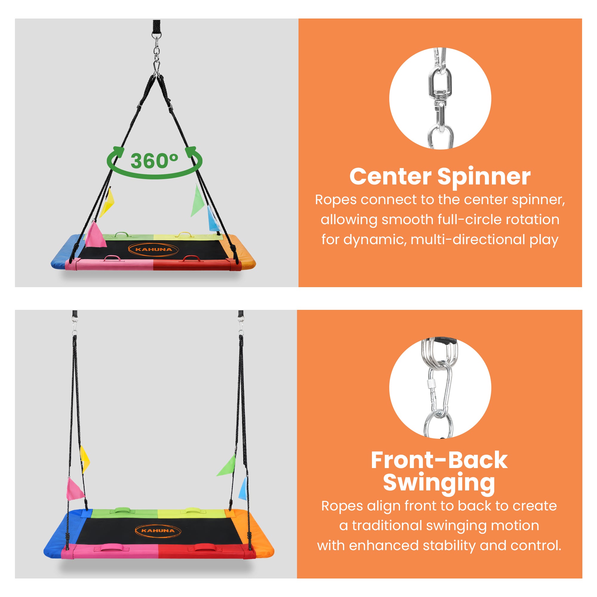 60 Inch Rectangle Tree Swing Foam Padded | Simpledeals
