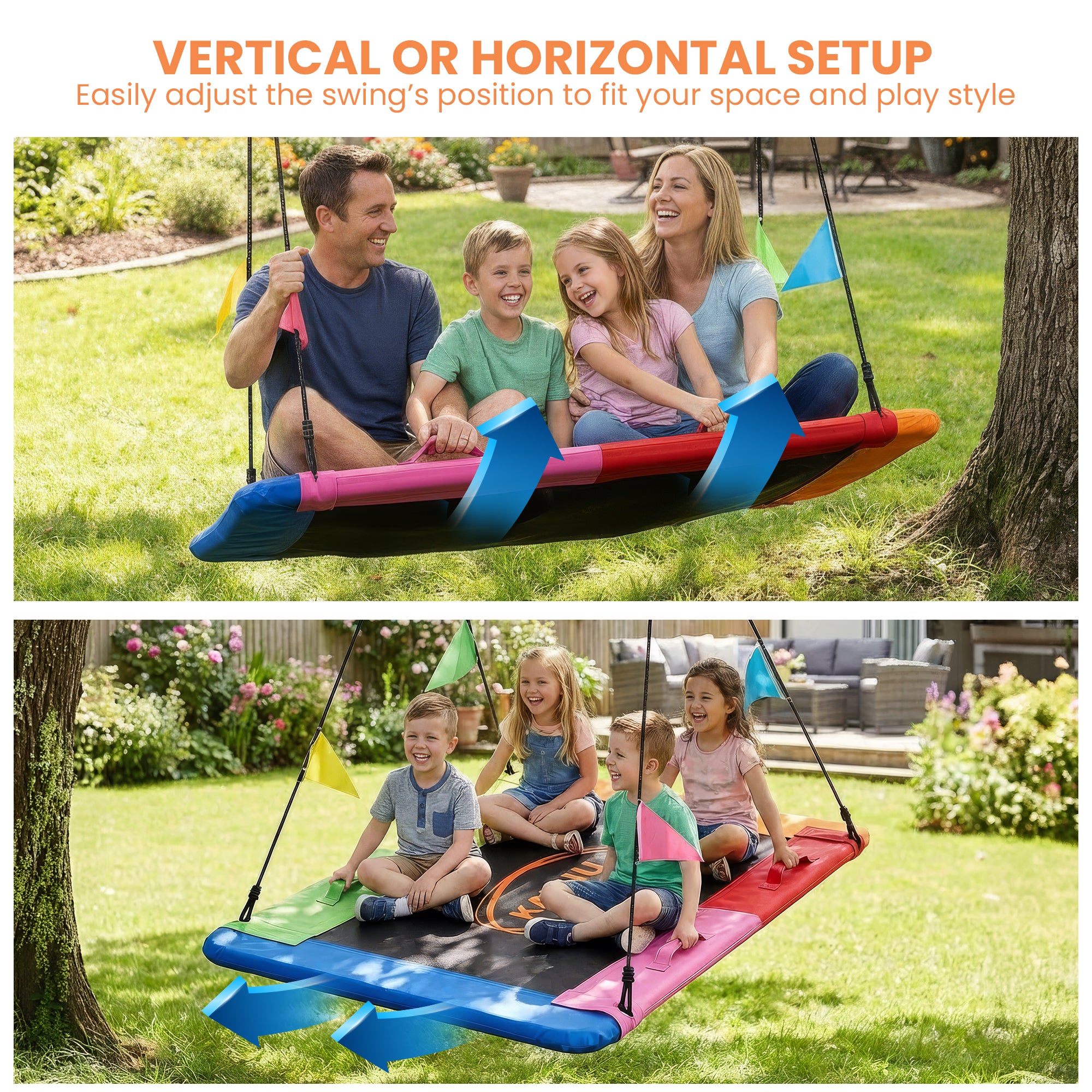 60 Inch Rectangle Tree Swing Foam Padded | Simpledeals