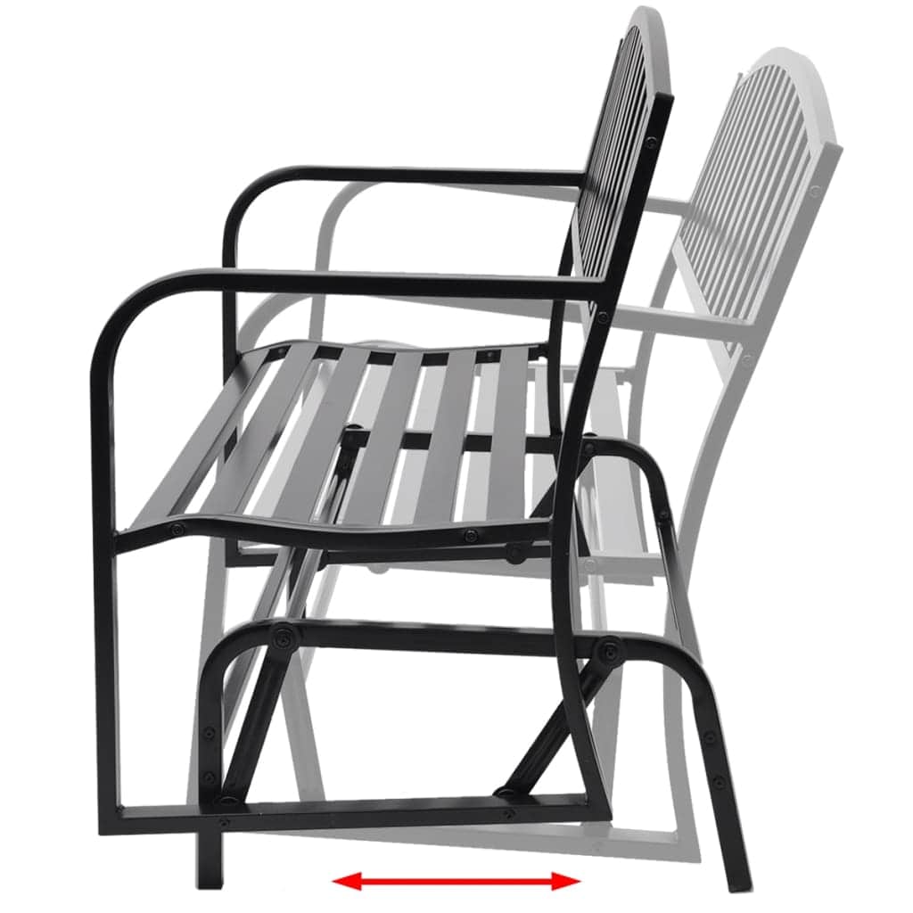Swing Bench Black Steel - Simple deals