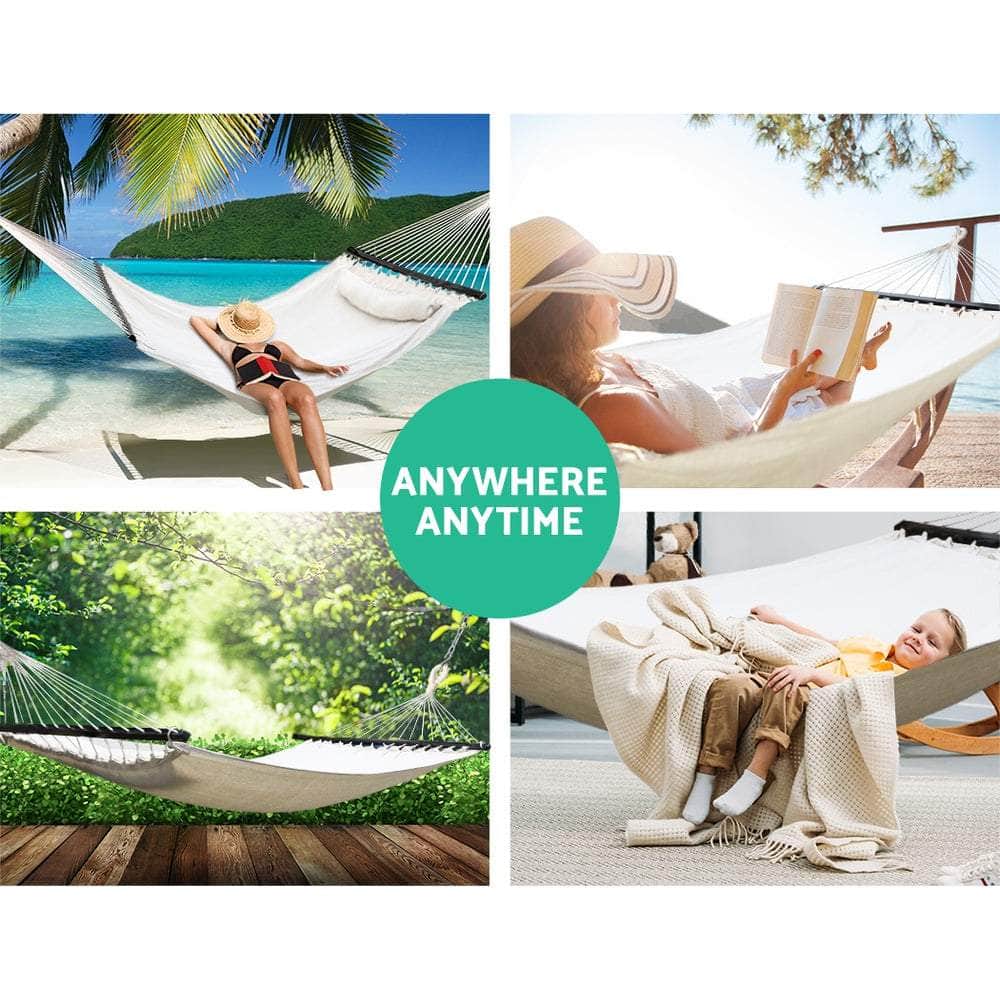 Swing Double Hammock Bed Cream