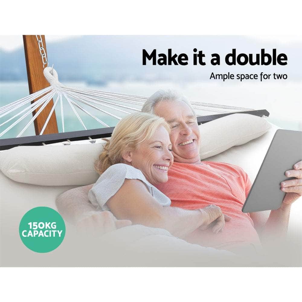 Swing Double Hammock Bed Cream