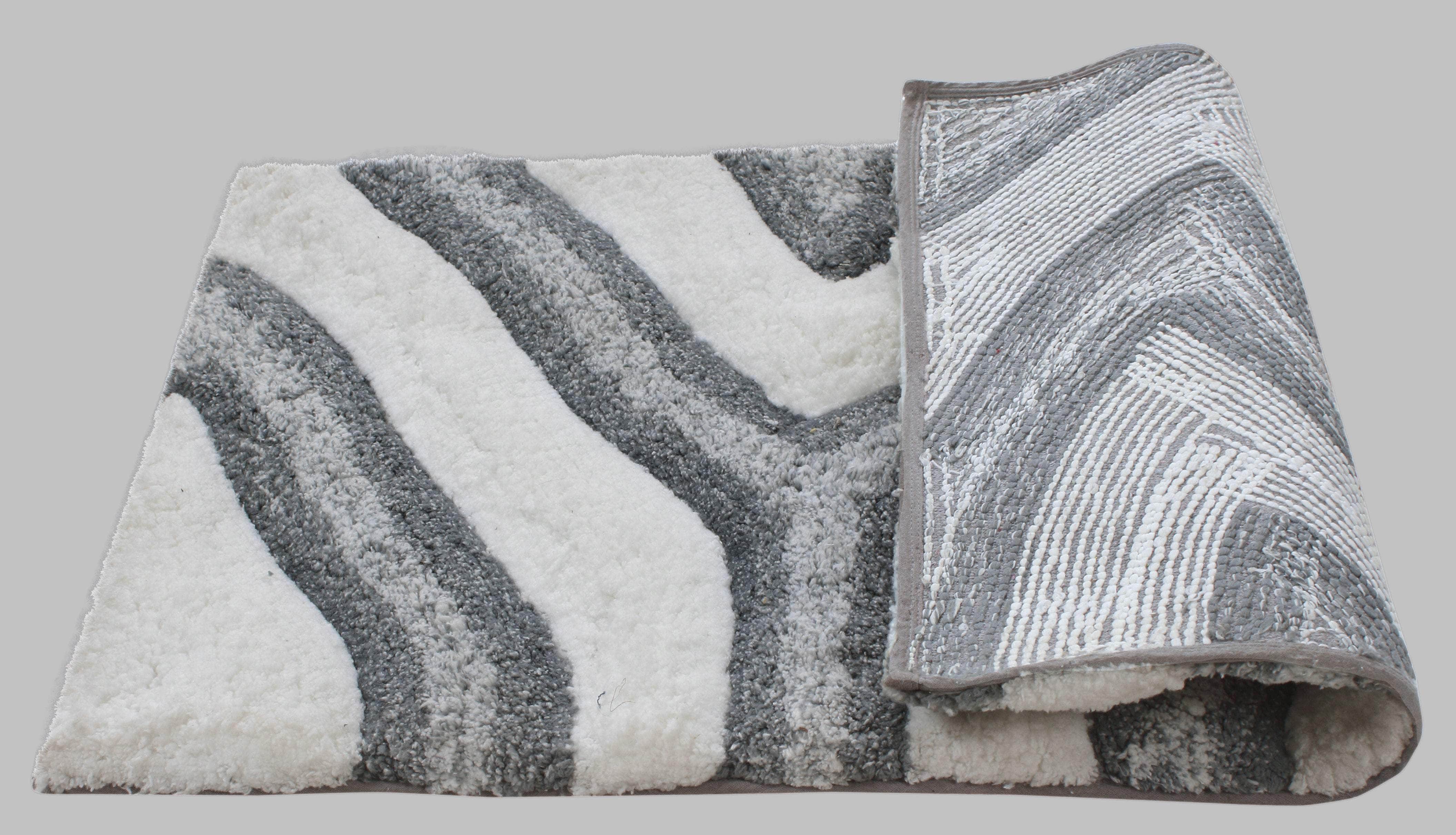 Swirl 3D Design Tufted Soft Pile Bathmat - 50X80