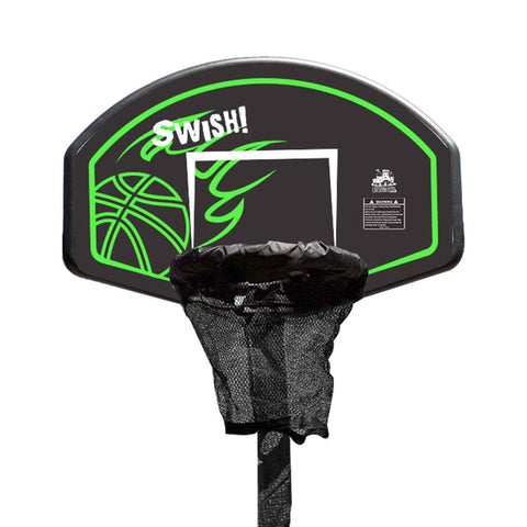 Swish Slam: Trampoline Basketball Ring with Timber Swing Set Adapter