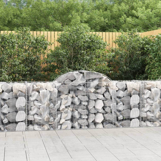 Symphony of Style: Set of 4 Arched Gabion Baskets in