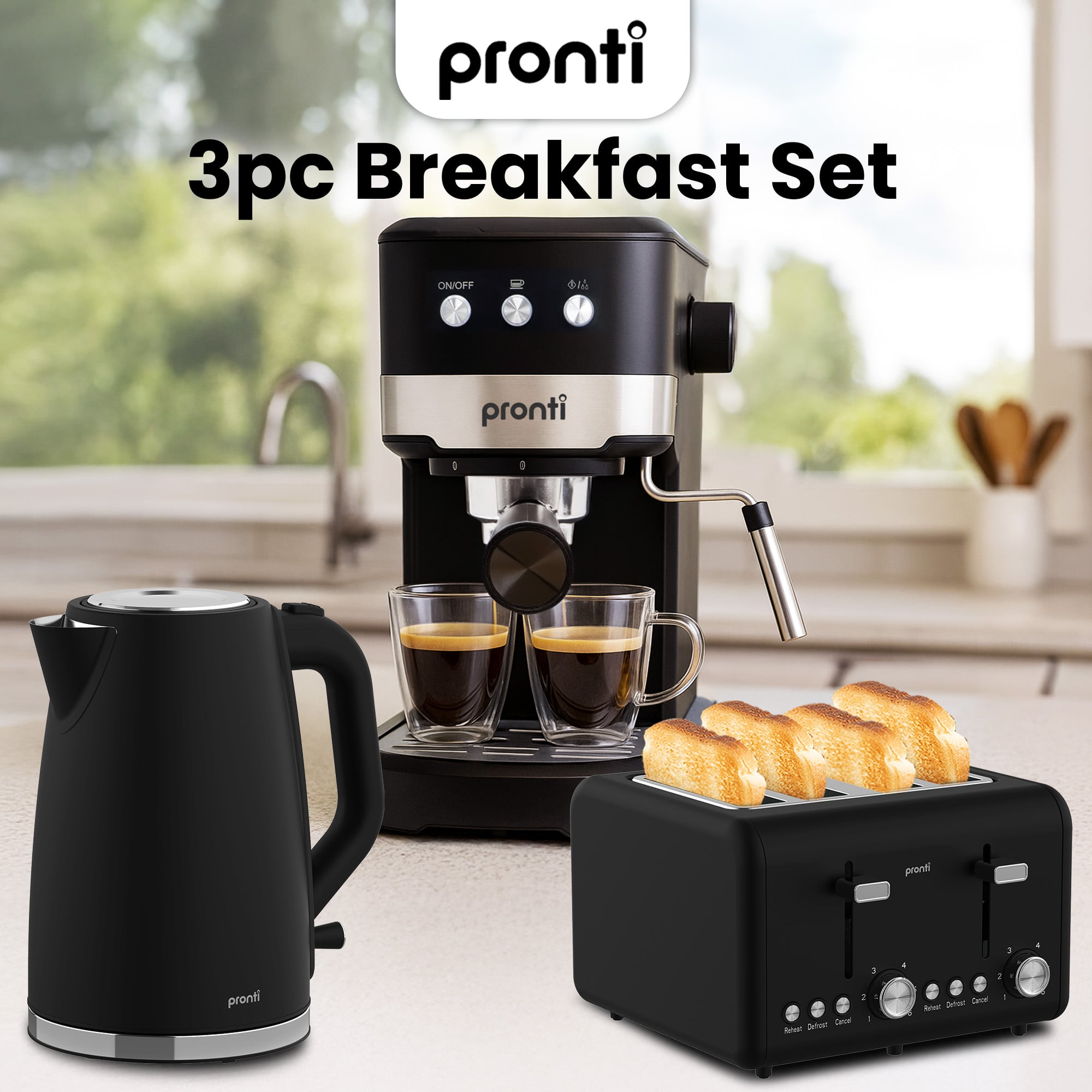 Breakfast Set Silver Coffee Machine 1x2cm
