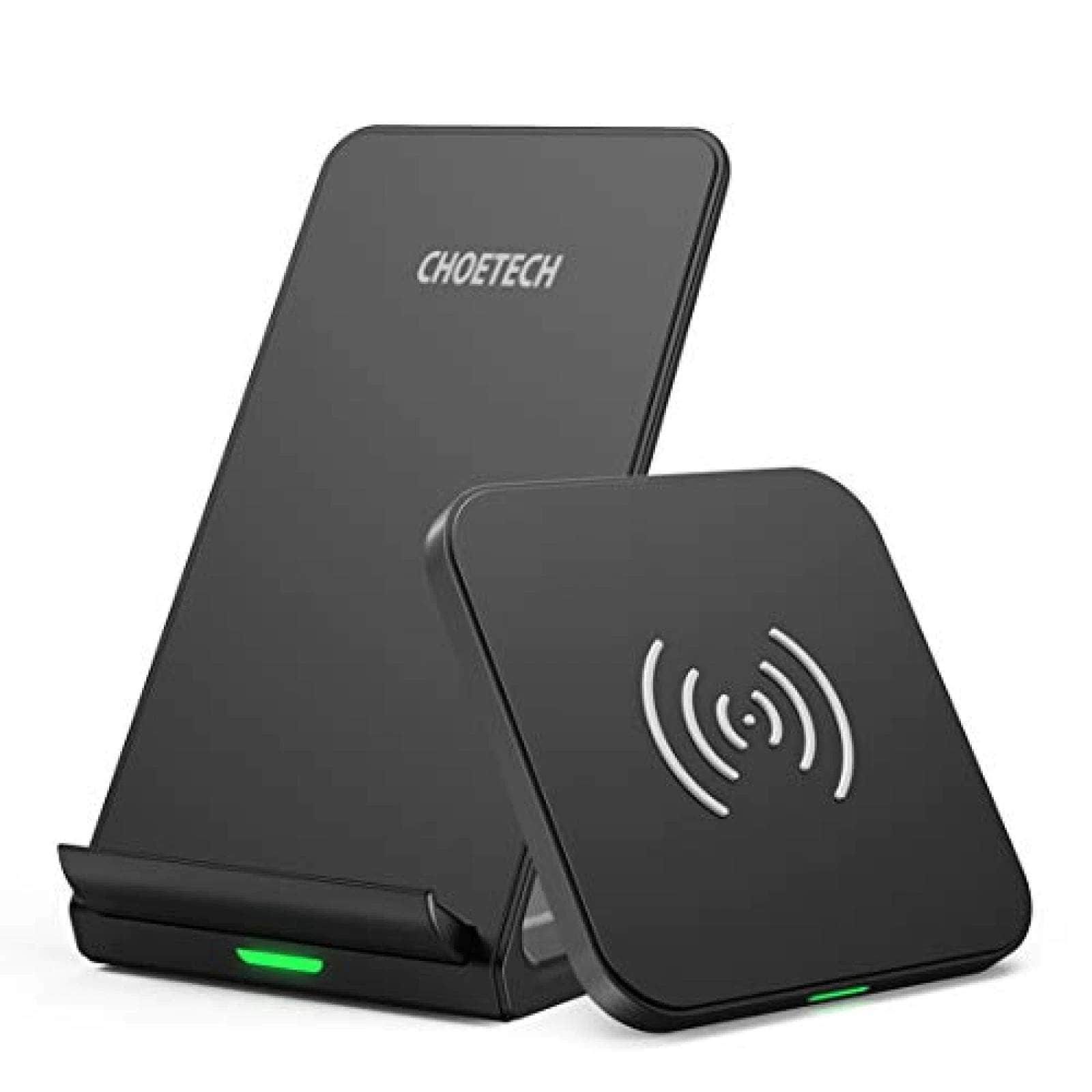 (T524S+T511S) Qi 10W/7.5W Fast Wireless Charging Stand And Pad