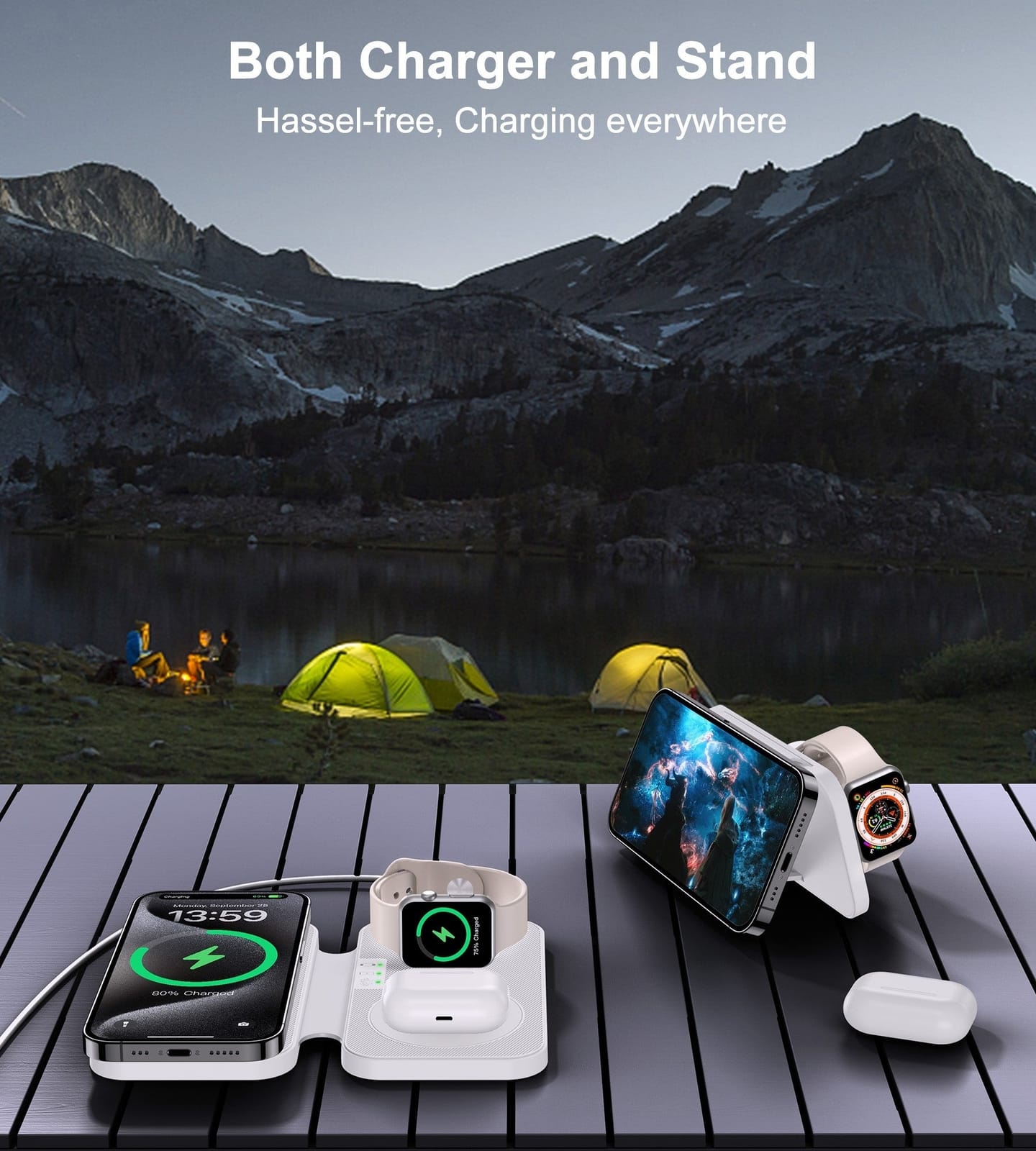 3in1 Magnetic Foldable Wireless Charger White | Phone Chargers - photo 13