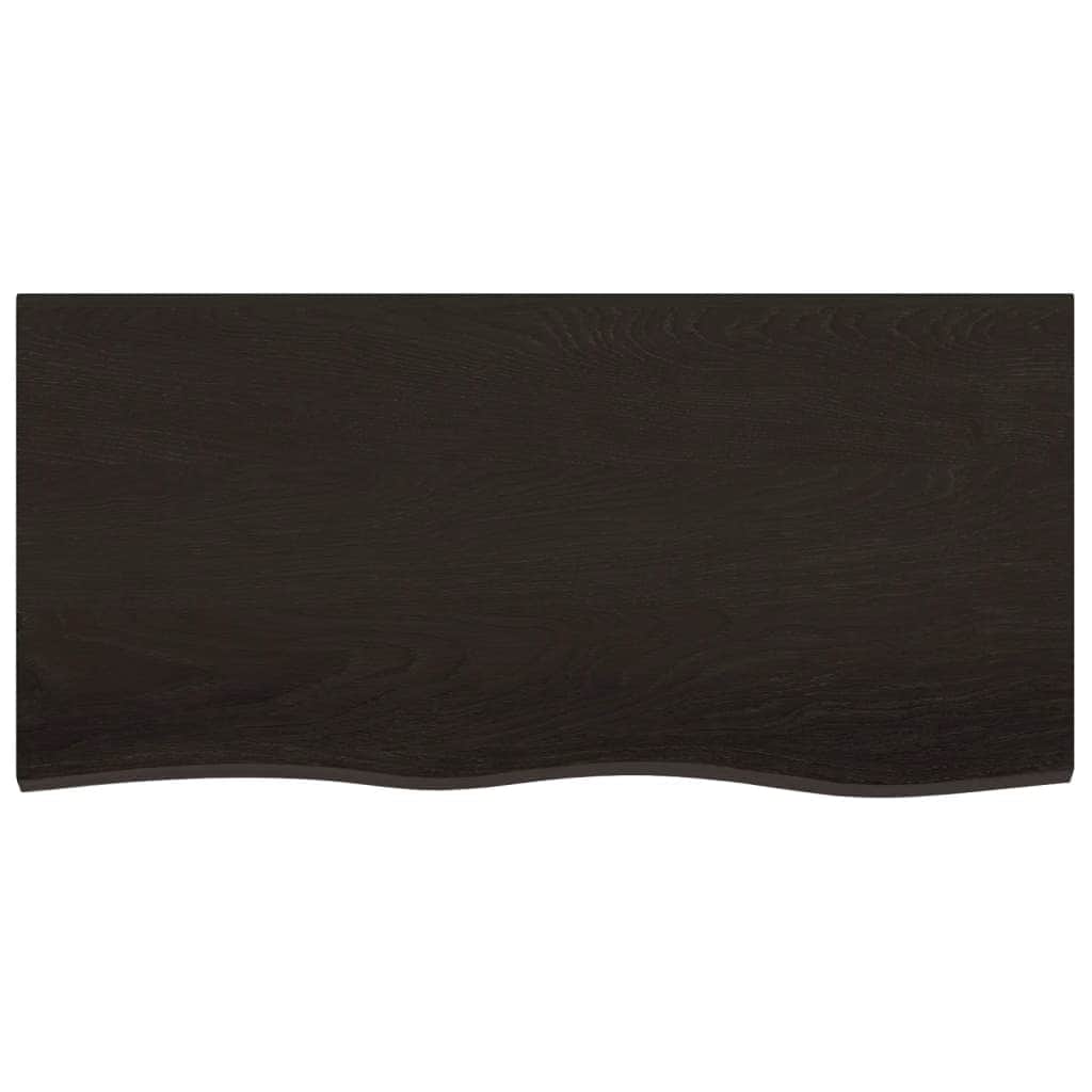 Table Top Dark Grey Treated Solid Wood Oak | Wood finish