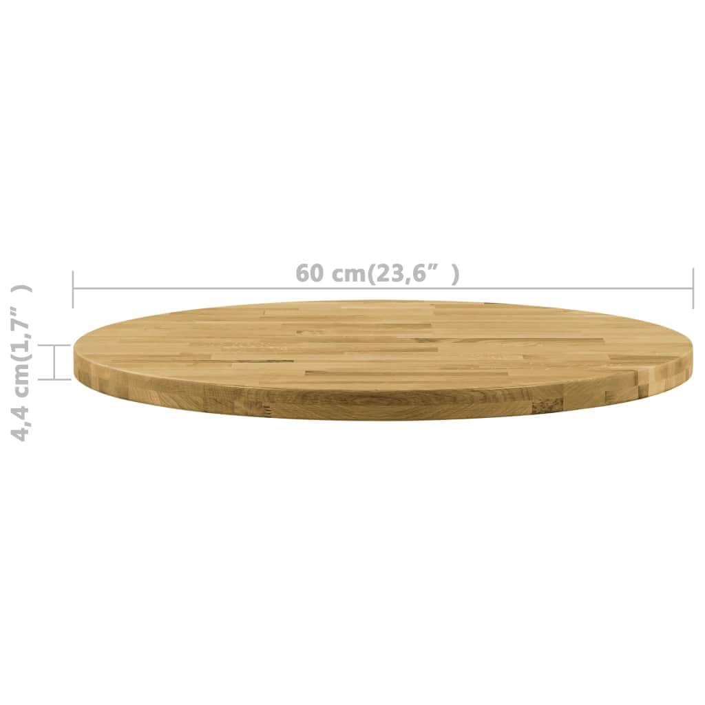 Table Top Solid Oak Wood Round