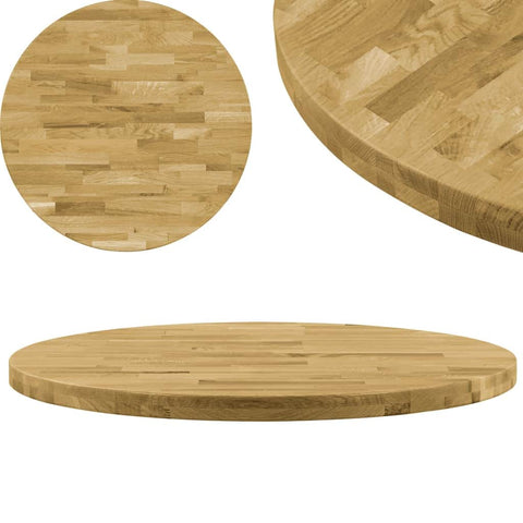 Table Top Solid Oak Wood Round