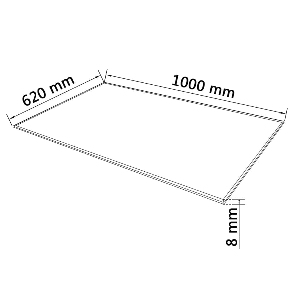 Table Top Tempered  Glass Rectangular
