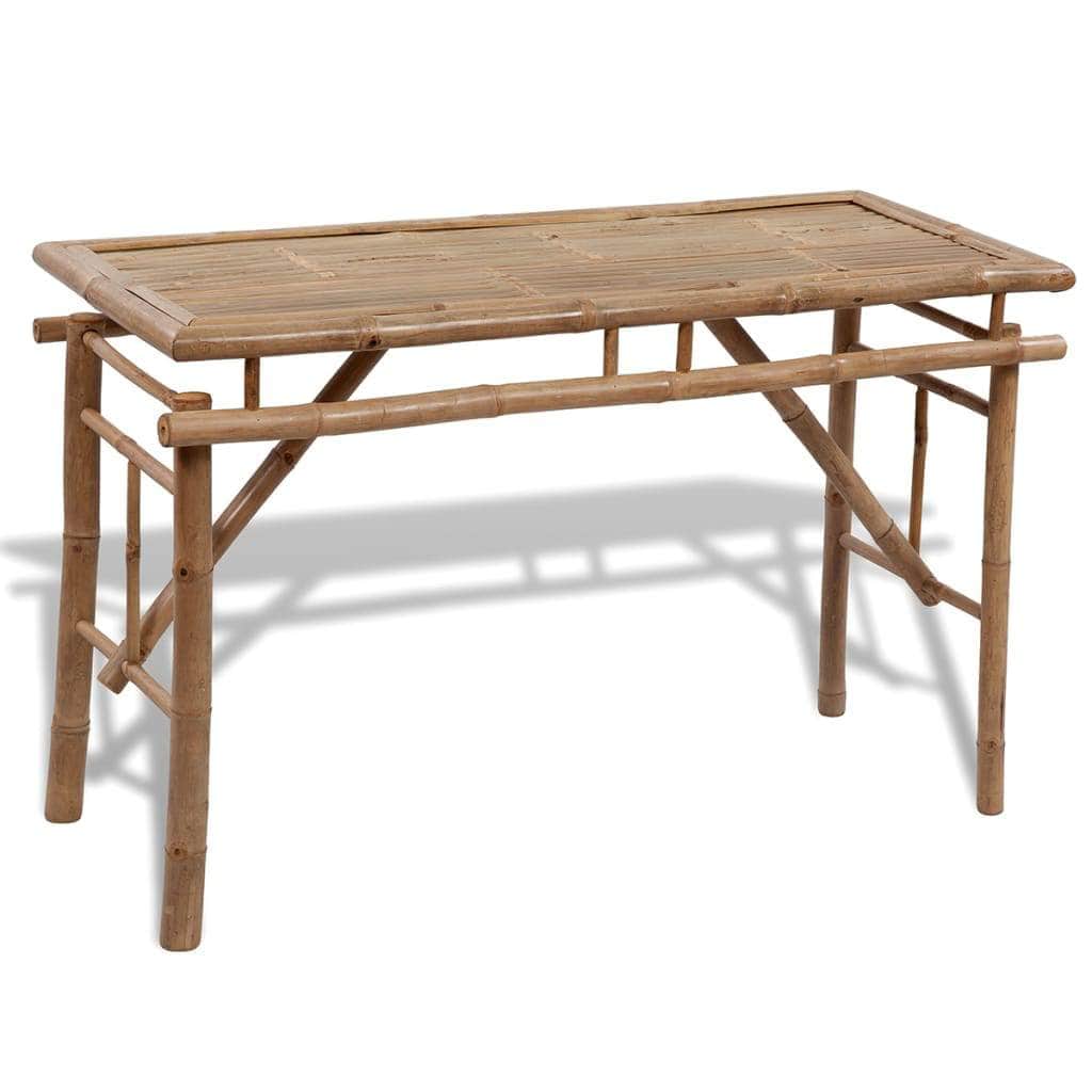 Table with 2 Benches 100 cm Bamboo - Simple deals