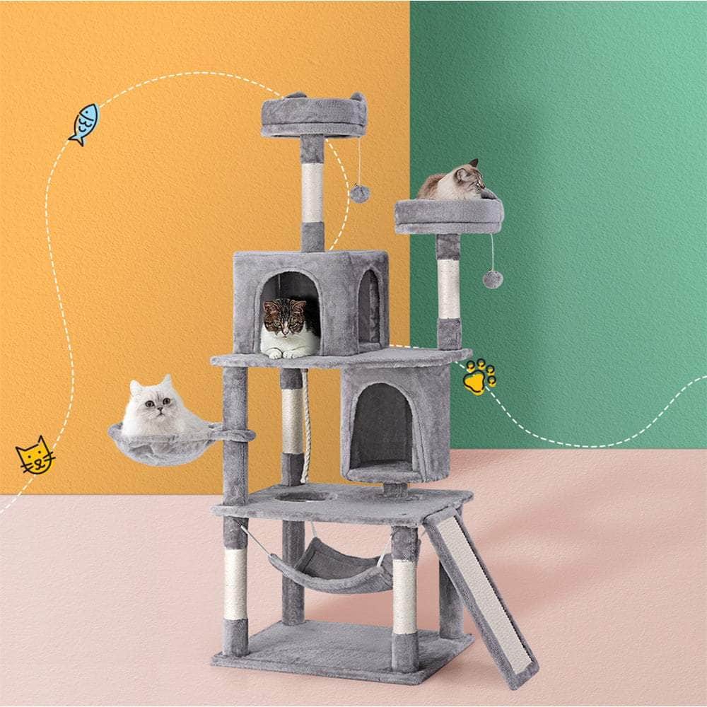 Tall Cat Tree with Scratching Post - 161CM