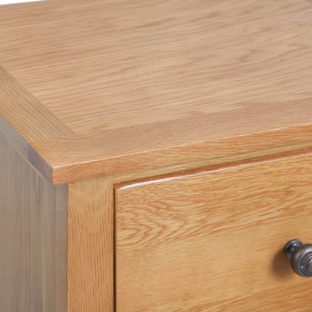 Tall Chest 5 Drawer Solid Oak Wood Storage Cabinet Organizer