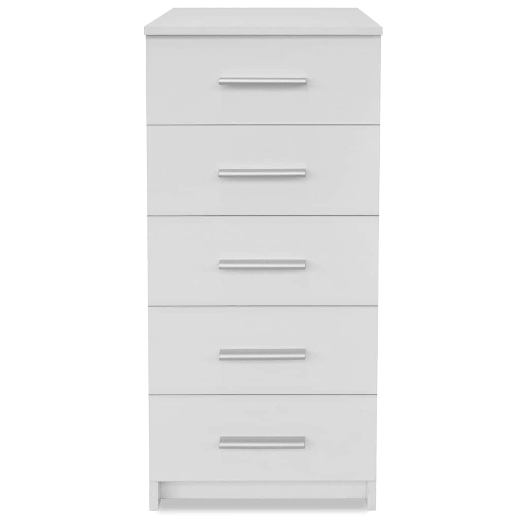 Tall Chest of Drawers Chipboard White