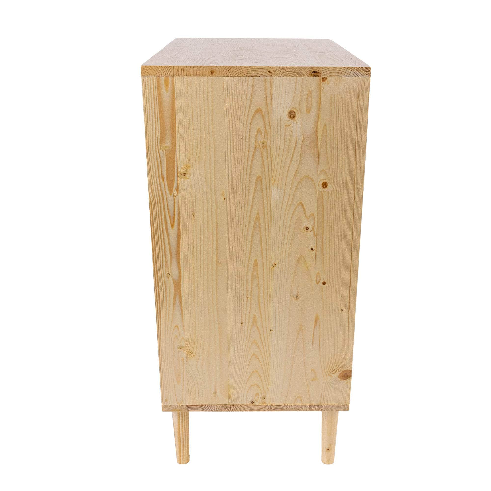 Tallboy 3 Chest Of Drawers Solid Pine Wood Bed Storage Cabinet