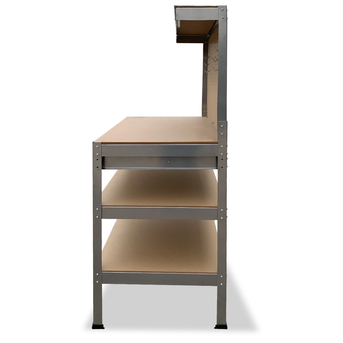 Work Bench Silver Tool Storage 120x60x155cm