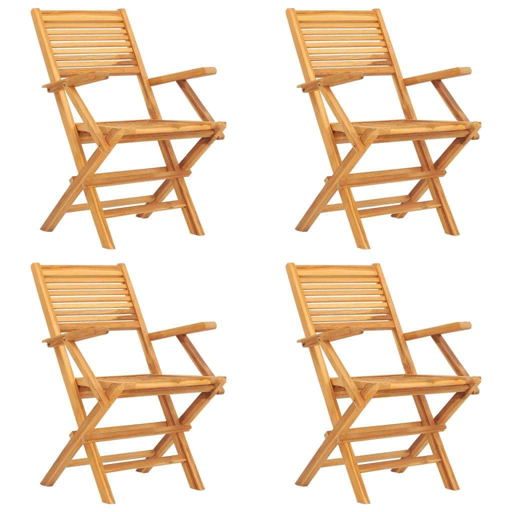 Teak Ensemble Elegance: 5-Piece Garden Dining Set