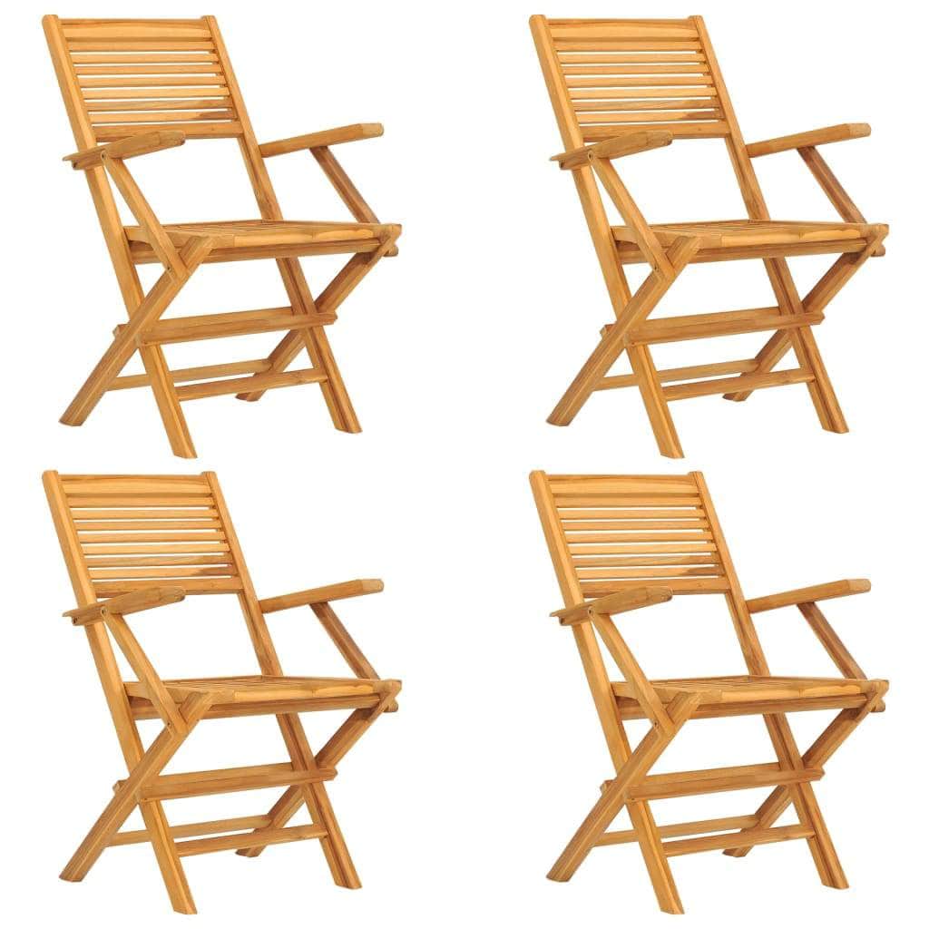 Teak Twilight Tranquility: 5-Piece Garden Dining Set