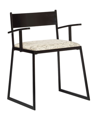 The Best Black Metal Dining Chairs with Upholstered Seats - Set of 2