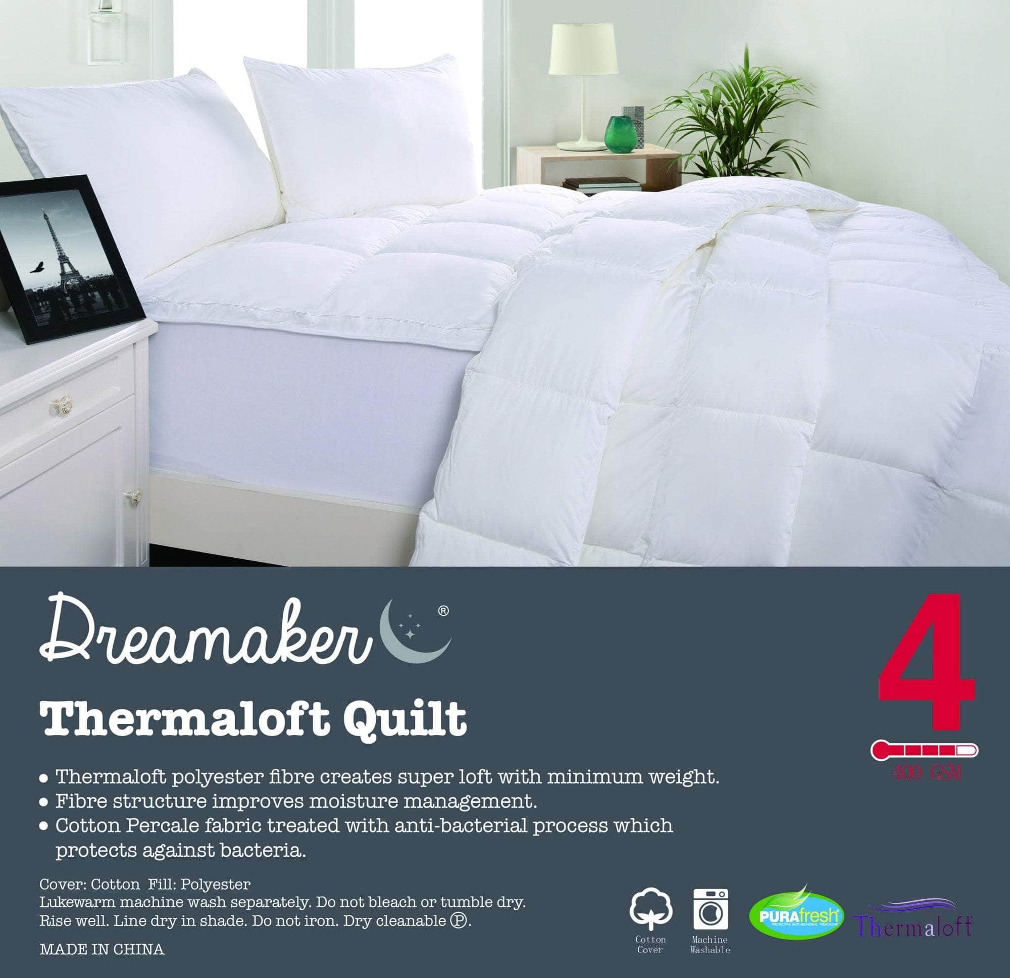 Thermaloft Quilt 400Gsm King/Queen/Double/Single Bed