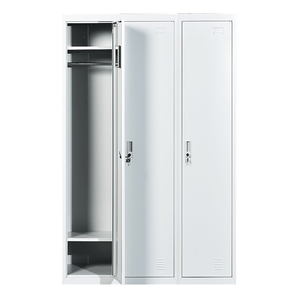 Three-Door Side by Side Office Gym Shed Storage Locker